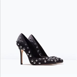 Zara Satin Shoes with Studs